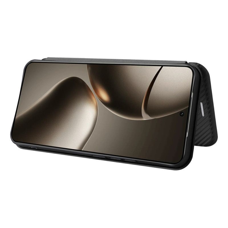 Kožené Pouzdro Folio Xiaomi 15t Pro Uhlíková Vlákna