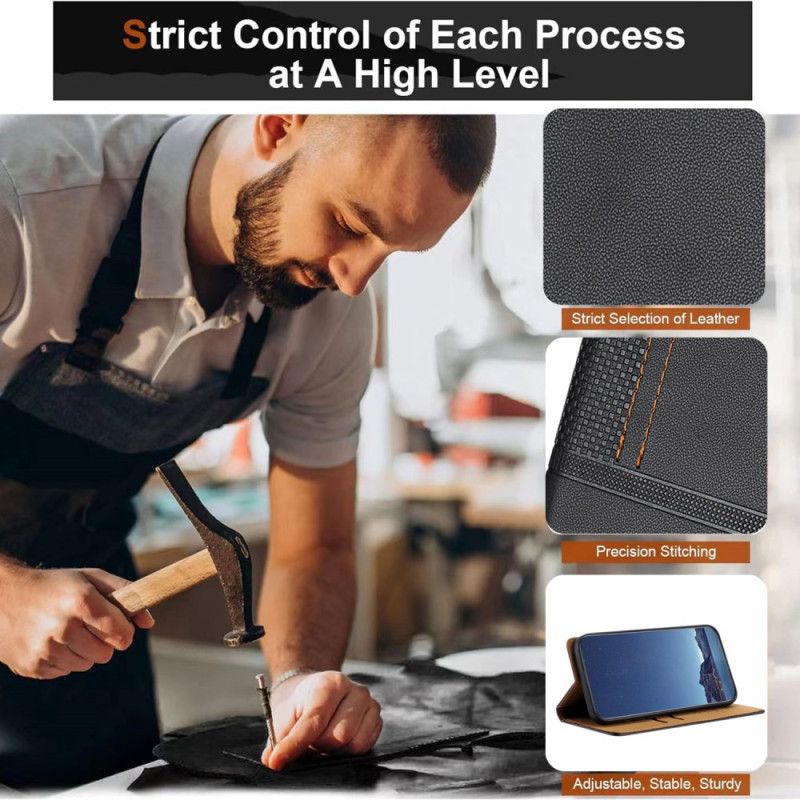 Kožené Pouzdro Folio Xiaomi 17 Pro Max Prošívání