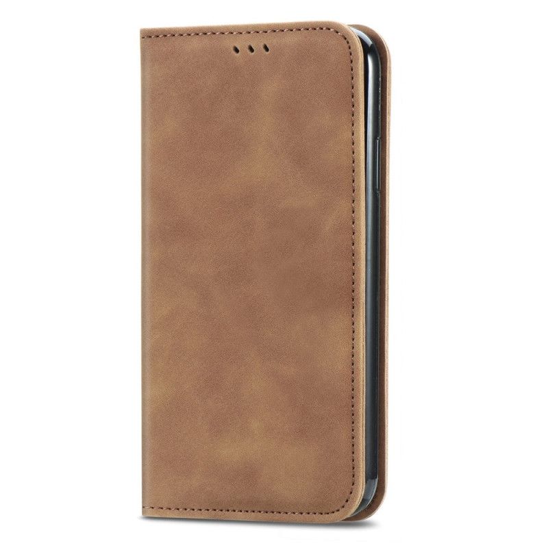 Kožené Pouzdro Folio Xiaomi 17 Pro Max Semišový Efekt