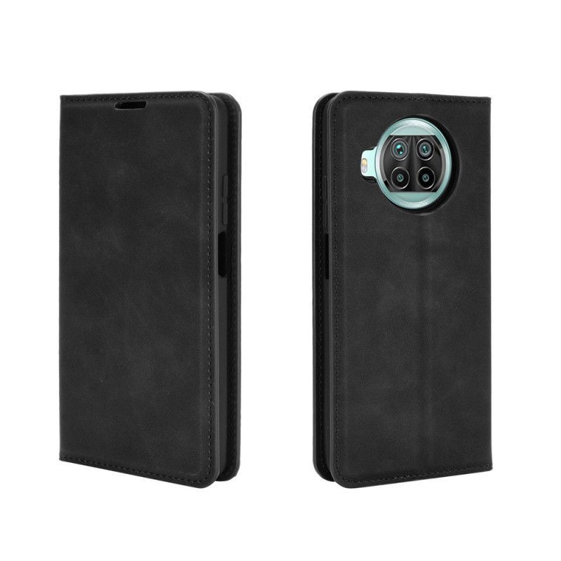 Kožené Pouzdro Folio Xiaomi Mi 10t Lite 5g / Redmi Note 9 Pro 5g Efekt Hedvábné Kůže