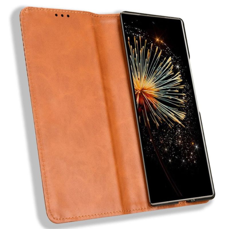 Kožené Pouzdro Folio Xiaomi Mix Fold 3 Vintage Frieze