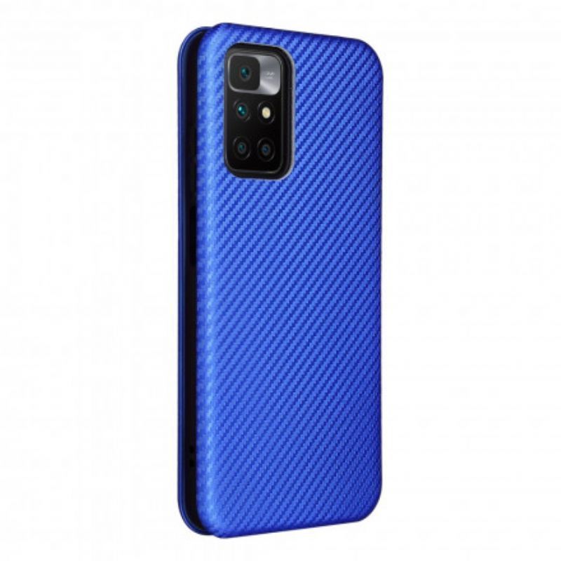 Kožené Pouzdro Folio Xiaomi Redmi 10 Barevný Karbonový Silikon