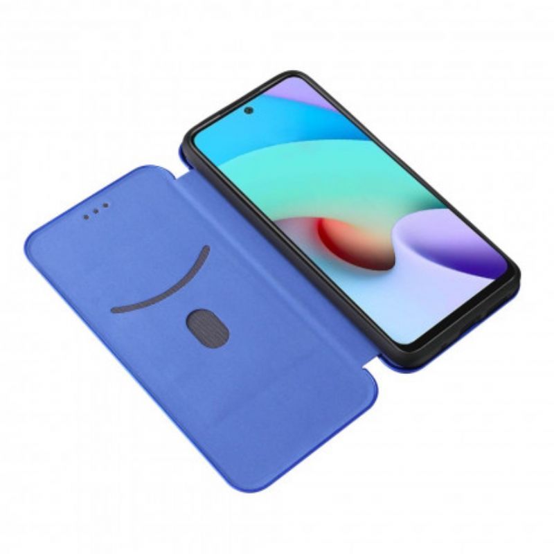 Kožené Pouzdro Folio Xiaomi Redmi 10 Barevný Karbonový Silikon