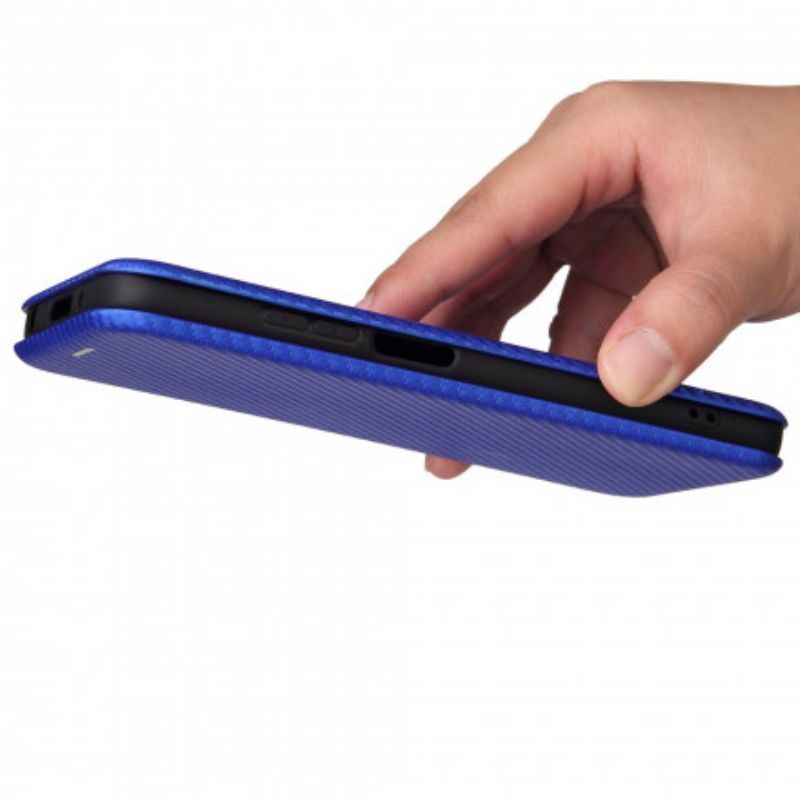 Kožené Pouzdro Folio Xiaomi Redmi 10 Barevný Karbonový Silikon