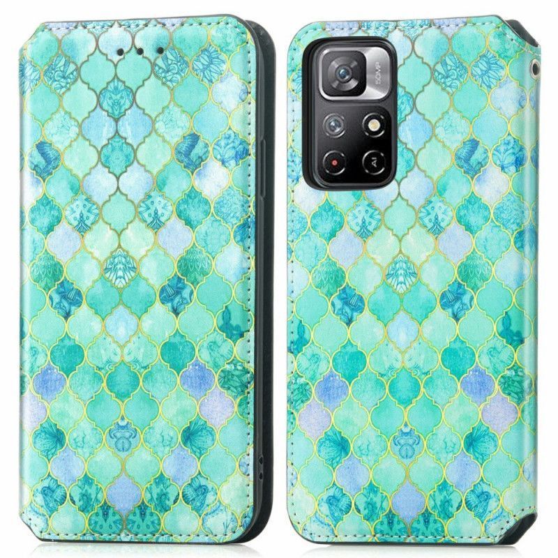 Kožené Pouzdro Folio Xiaomi Redmi Note 11 / Poco M4 Pro 5g Design Caseneo Rfid