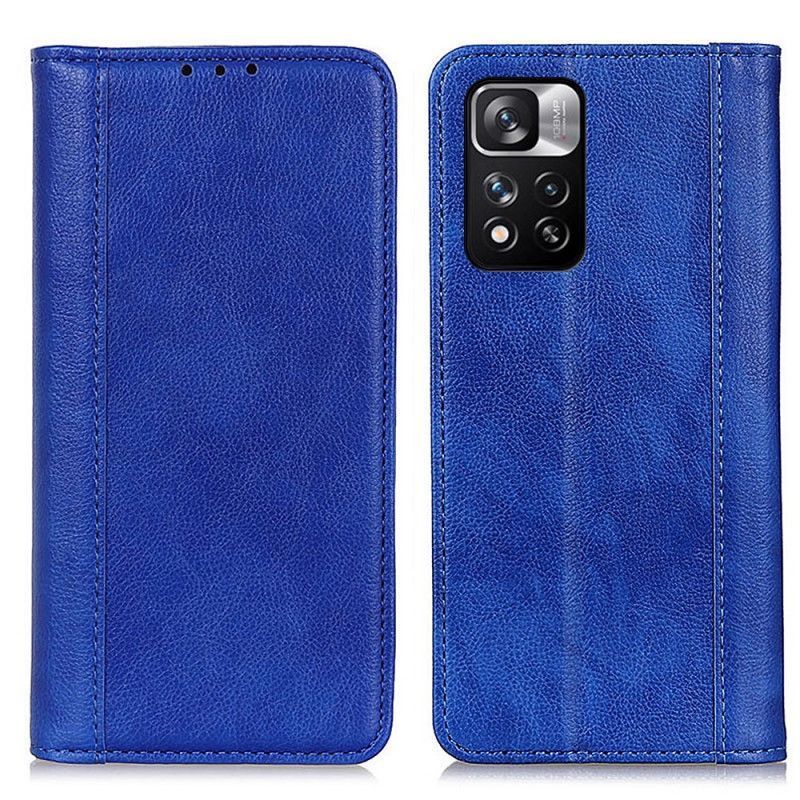 Kožené Pouzdro Folio Xiaomi Redmi Note 11 Pro / Note 11 Pro Plus Elegantní Štípaná Liči Kůže