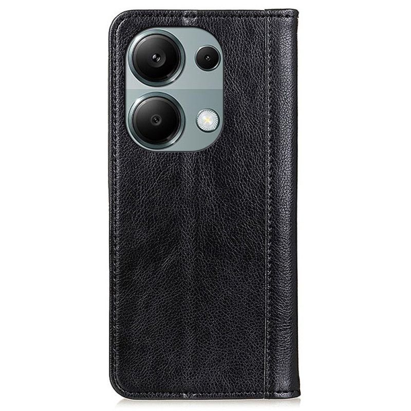 Kožené Pouzdro Folio Xiaomi Redmi Note 13 Pro 4g Štípaná Kůže