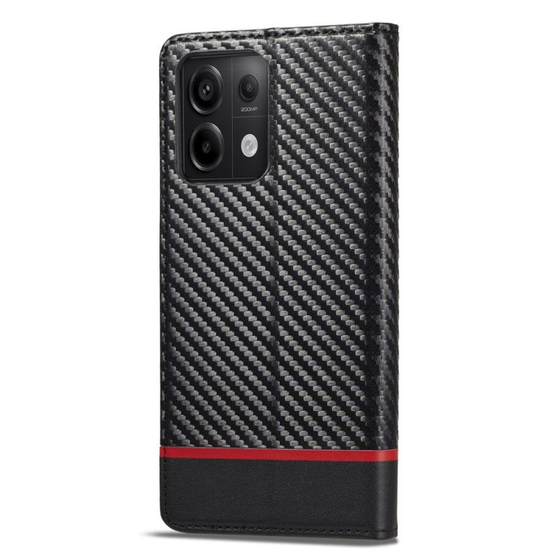 Kožené Pouzdro Folio Xiaomi Redmi Note 13 Pro 4g Uhlíkové Vlákno Lc.imeeke