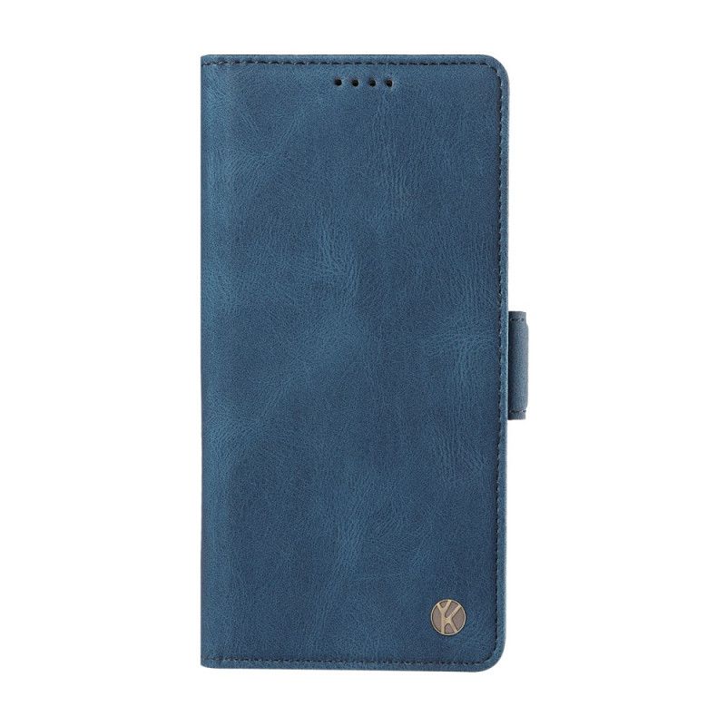 Kožené Pouzdro Folio Xiaomi Redmi Note 14 Pro 4g Semišový Efekt Ykatu