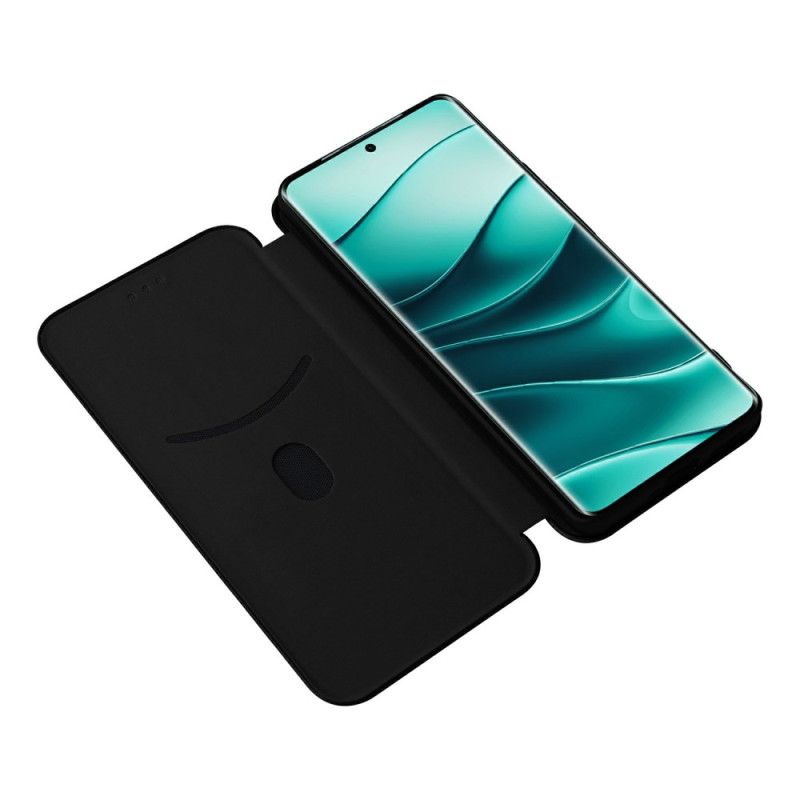 Kožené Pouzdro Folio Xiaomi Redmi Note 14 Pro 5g Karbon Vlákno