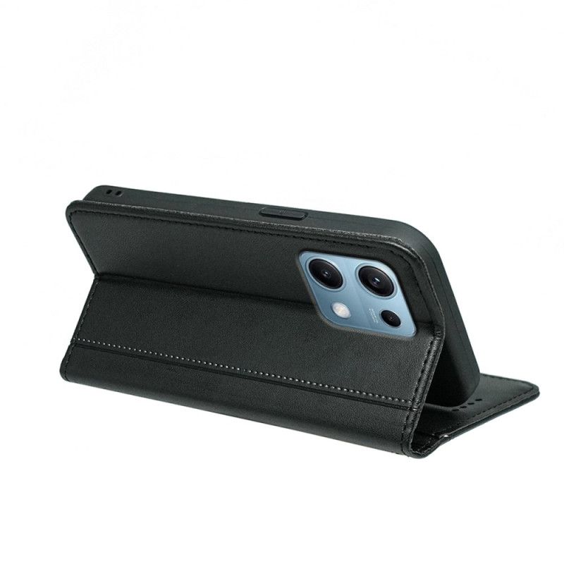 Kožené Pouzdro Folio Xiaomi Redmi Note 14s Lemování S Páskem