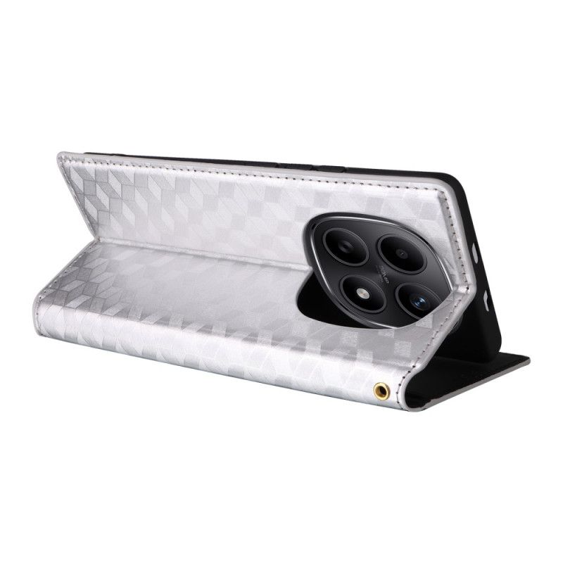 Kožené Pouzdro Folio Xiaomi Redmi Note 15 5g Gravírovaný Diamantový Vzor