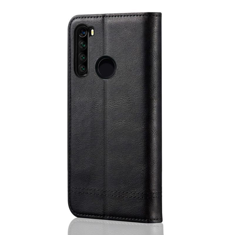 Kožené Pouzdro Folio Xiaomi Redmi Note 8t Prošívání S Koženým Efektem