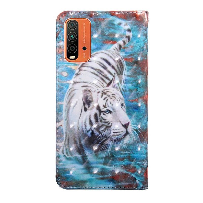 Kožené Pouzdro Na Xiaomi Redmi 9t Tygr Ve Vodě