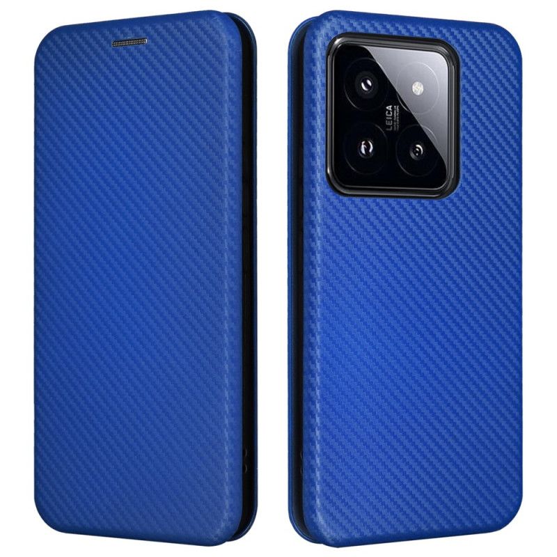 Kožené Pouzdro Xiaomi 14 Pro Kryty Na Mobil Uhlíkové Vlákno
