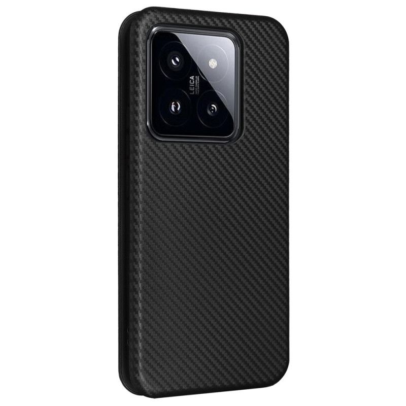 Kožené Pouzdro Xiaomi 14 Pro Kryty Na Mobil Uhlíkové Vlákno