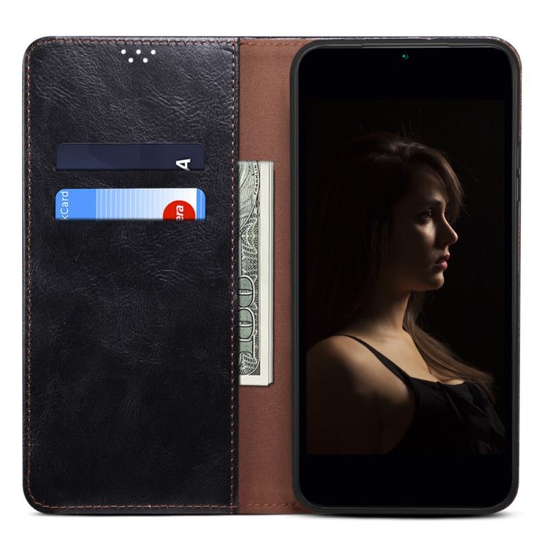Kožené Pouzdro Xiaomi 14 Pro Kryty Na Mobil Voskovaná Imitace Kůže