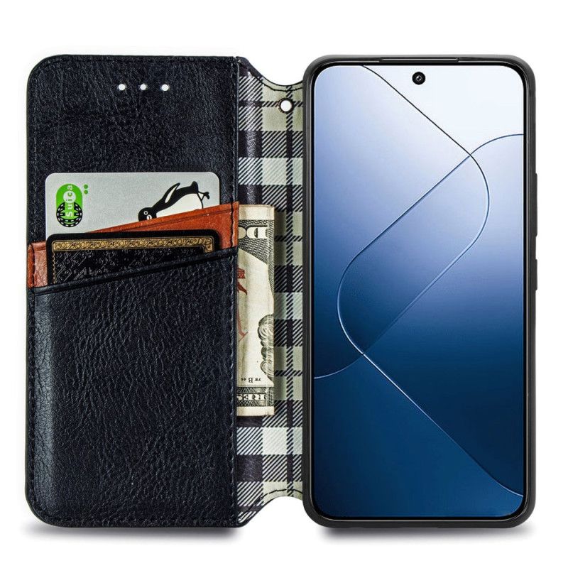 Kožené Pouzdro Xiaomi 14t Pro Kryty Na Mobil Vlys S Semišovým Efektem
