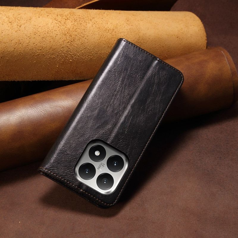 Kožené Pouzdro Xiaomi 15t Kryty Na Mobil Voskovaná Umělá Kůže