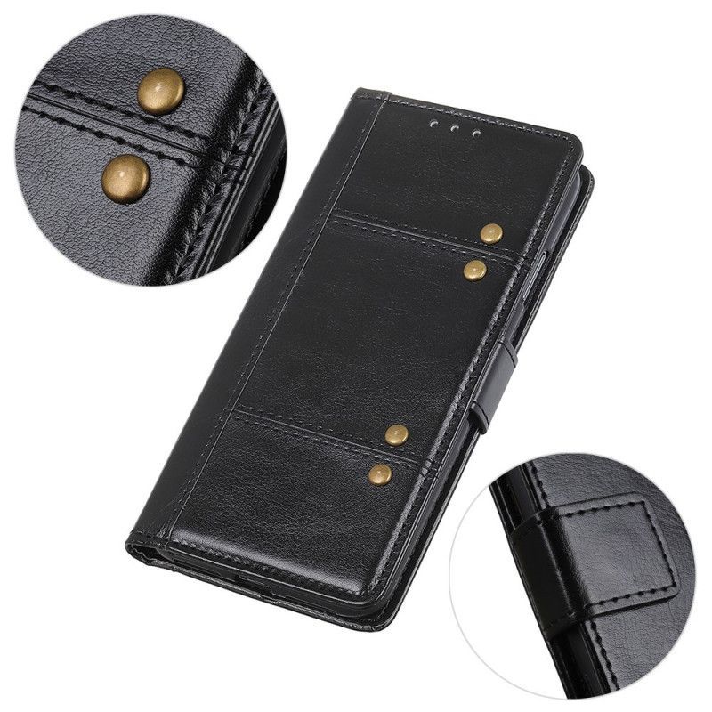 Kožené Pouzdro Xiaomi Mi 10t / 10t Pro Verze Retro Nýtů