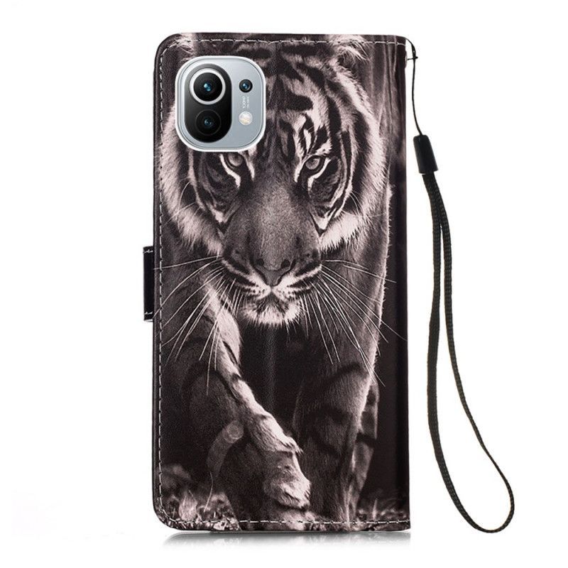 Kožené Pouzdro Xiaomi Mi 11 Noční Tygr