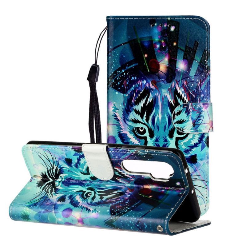 Kožené Pouzdro Xiaomi Mi Note 10 Lite Ledový Tygr