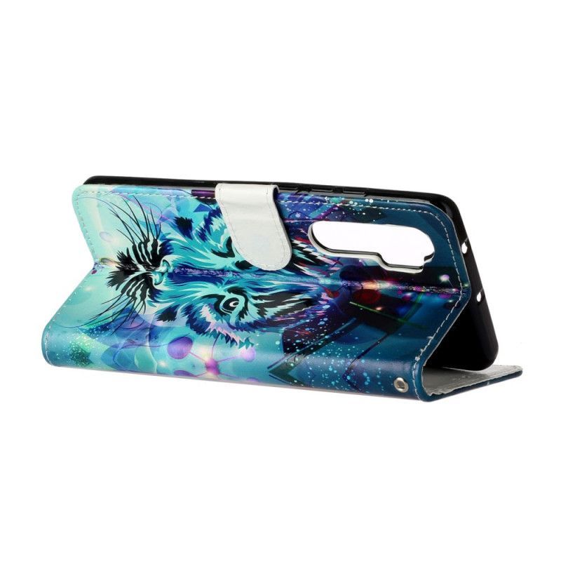 Kožené Pouzdro Xiaomi Mi Note 10 Lite Ledový Tygr