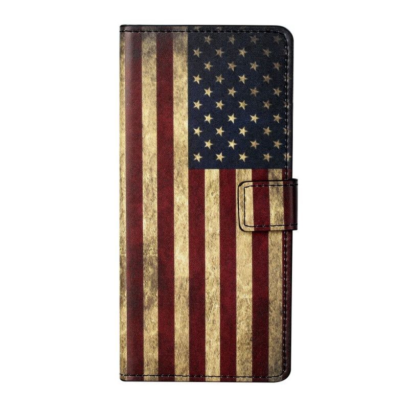 Kožené Pouzdro Xiaomi Redmi Note 10 Pro Americká Vlajka