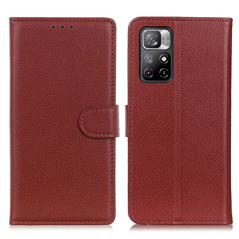 Kožené Pouzdro Xiaomi Redmi Note 11 / Poco M4 Pro 5g Prémiový Efekt Liči Kůže