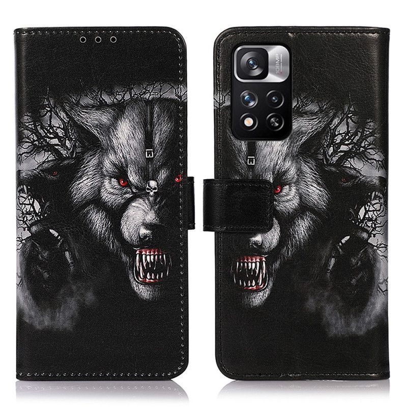 Kožené Pouzdro Xiaomi Redmi Note 11 Pro / Note 11 Pro Plus Vlkodlak
