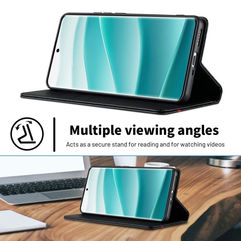 Kožené Pouzdro Xiaomi Redmi Note 14 Pro 4g Kryty Na Mobil Textura Z Uhlíkových Vláken