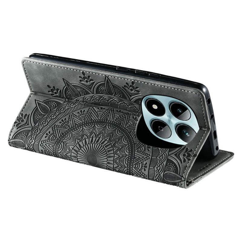 Kožené Pouzdro Xiaomi Redmi Note 15 Pro 5g Semišový Efekt Mandaly