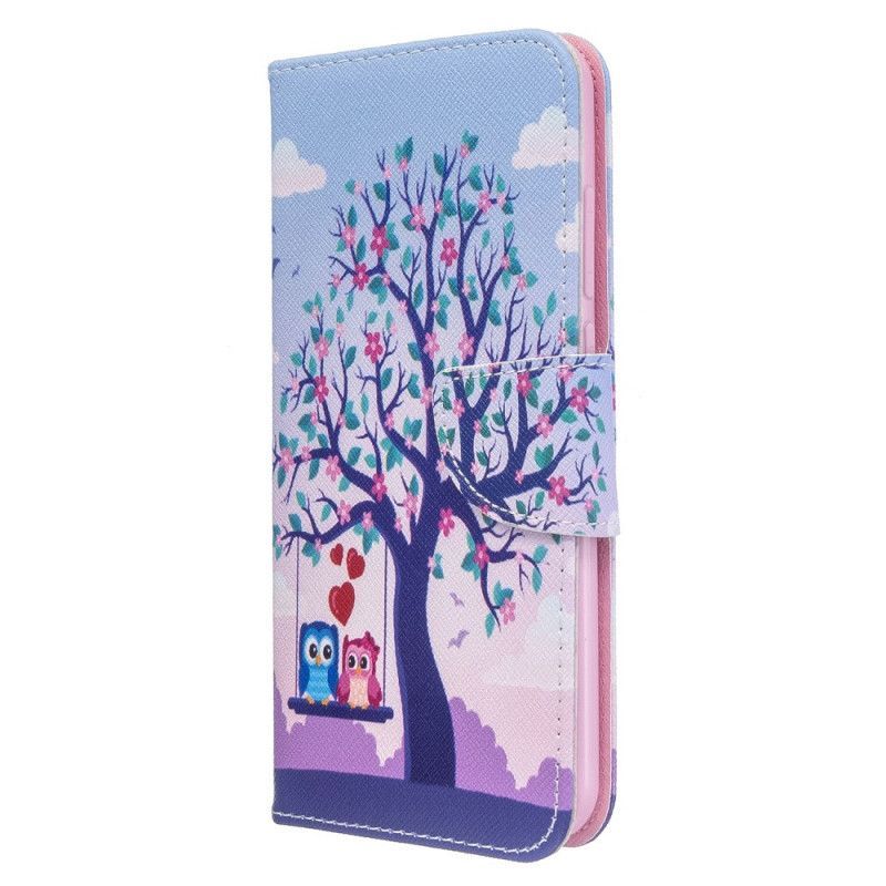 Kožené Pouzdro Xiaomi Redmi Note 8t Sovy Na Houpačce