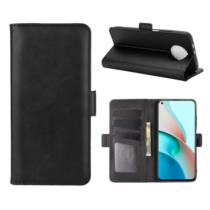 Kožené Pouzdro Xiaomi Redmi Note 9 5g / Note 9t 5g Dvojitá Klapka