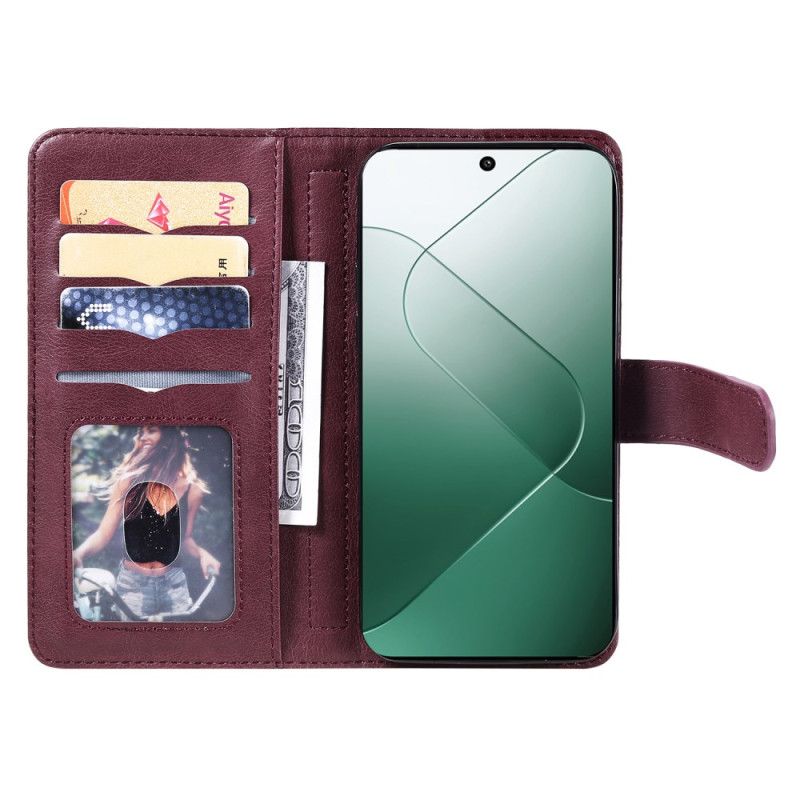 Kožený Kryt Na Xiaomi 14 10 Držitelů Karet