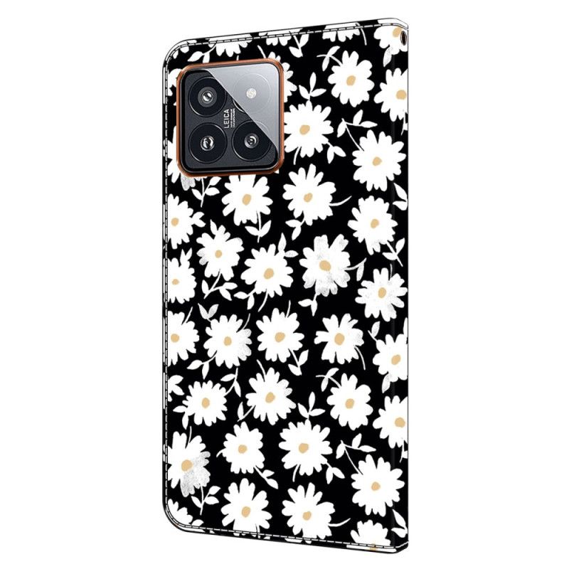 Kožený Kryt Na Xiaomi 14 Pro Květinová