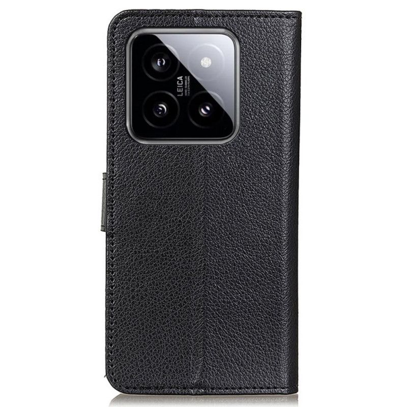 Kožený Kryt Na Xiaomi 14 Pro Tradiční Umělá Kůže