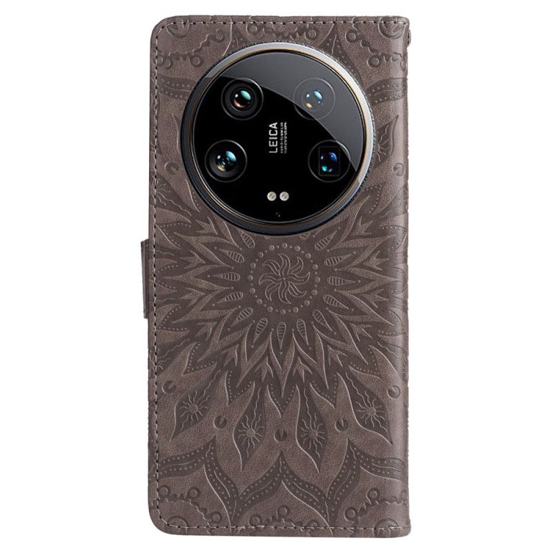 Kožený Kryt Na Xiaomi 14 Ultra Mandala S Popruhem