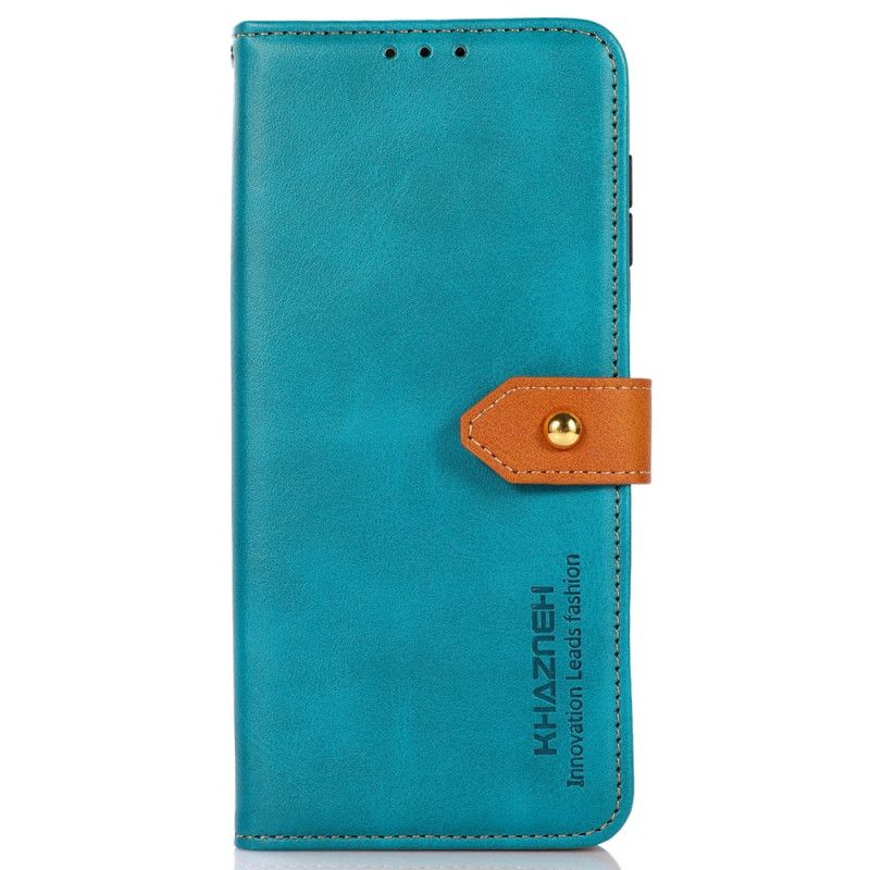 Kožený Kryt Na Xiaomi 14 Zlatá Magnetická Spona Khazneh