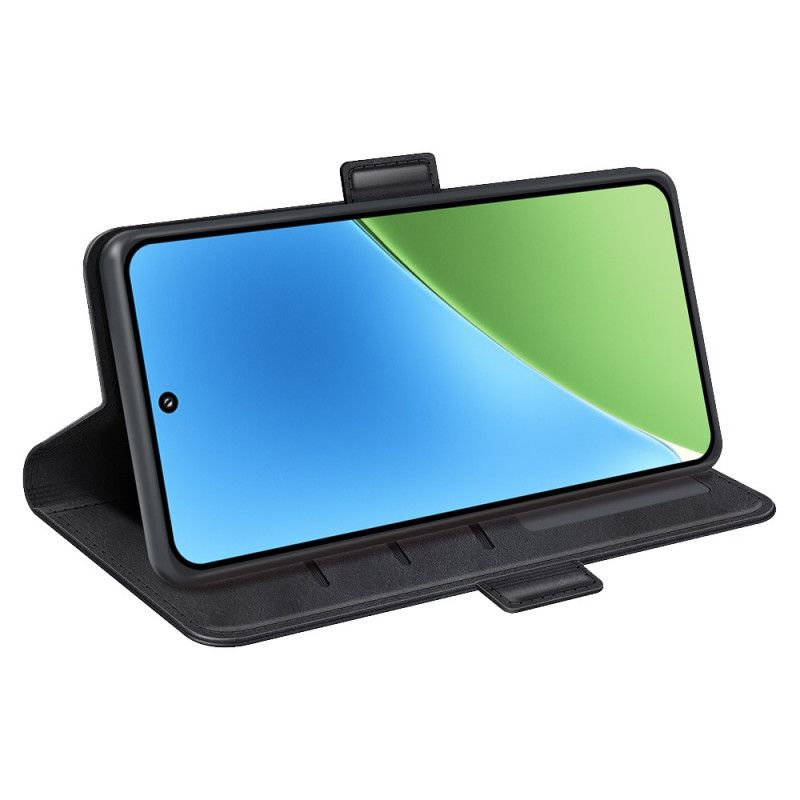 Kožený Kryt Na Xiaomi 15 Dvojitá Spona