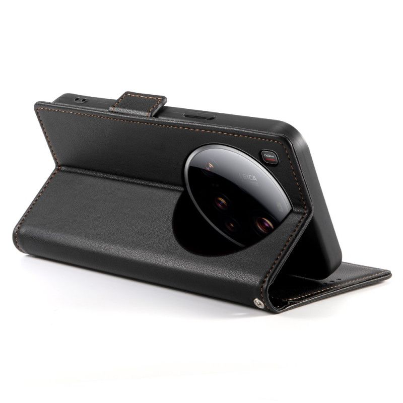 Kožený Kryt Na Xiaomi 15 Ultra Dvojitá Spona