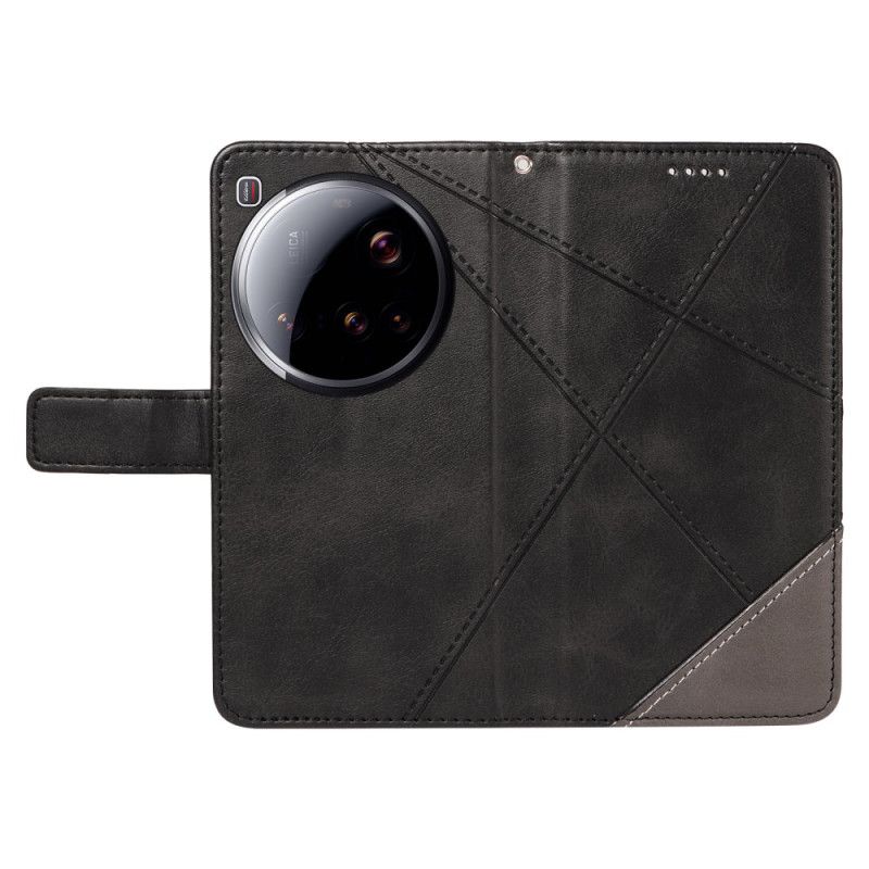 Kožený Kryt Na Xiaomi 15 Ultra Geometrický Design