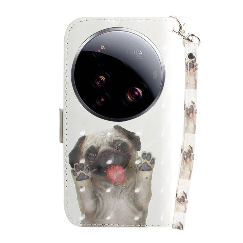 Kožený Kryt Na Xiaomi 15 Ultra Mops Se Šňůrkou