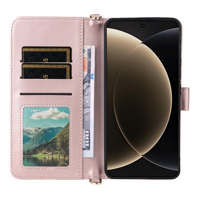 Kožený Kryt Na Xiaomi 15 Ultra Ramenní Popruh A Popruh