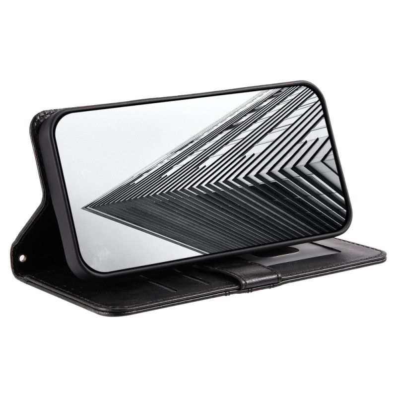 Kožený Kryt Na Xiaomi 15t Pro 6 Slotů Na Karty A Šňůrka Na Krk