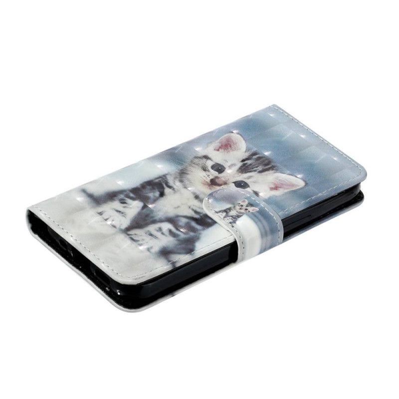 Kožený Kryt Na Xiaomi 15t Pro Kotě Na Šňůrce