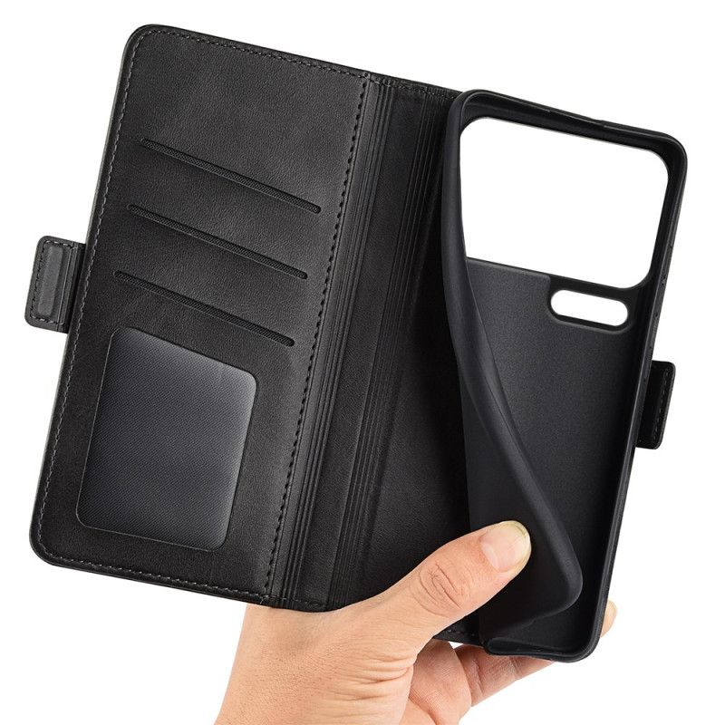 Kožený Kryt Na Xiaomi 17 Pro Dvojitá Spona