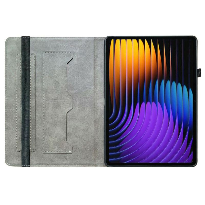 Kožený Kryt Na Xiaomi Pad 7 / 7 Pro Pivoňka