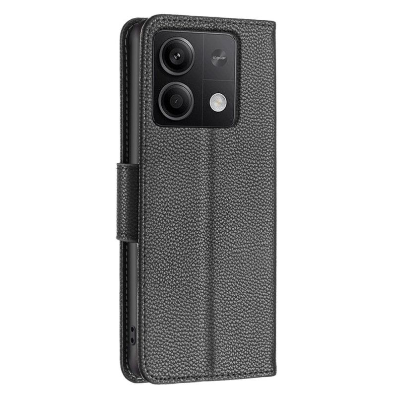 Kožený Kryt Na Xiaomi Redmi Note 13 5g Umělá Kůže Litchi S Řemínkem