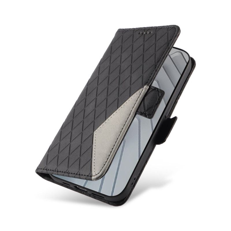 Kožený Kryt Na Xiaomi Redmi Note 14 4g Diamantový Vzor